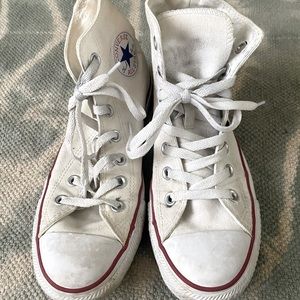 White Hightop Converse Shoes